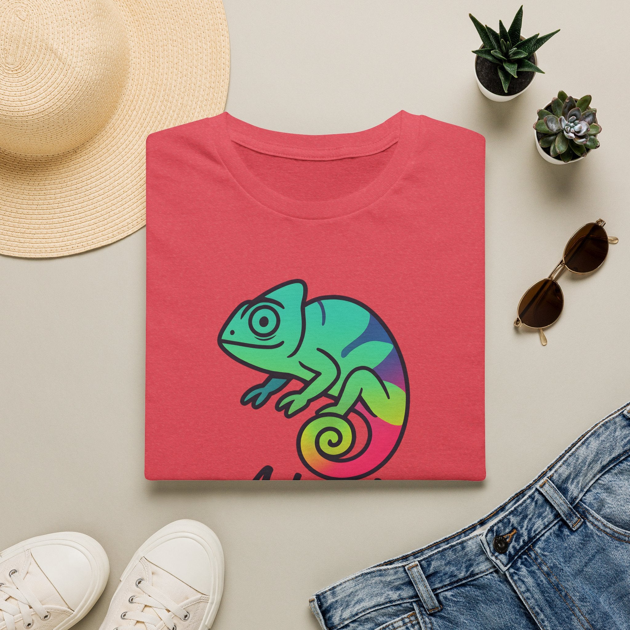 Rainbow Chameleon Logo T-Shirt
