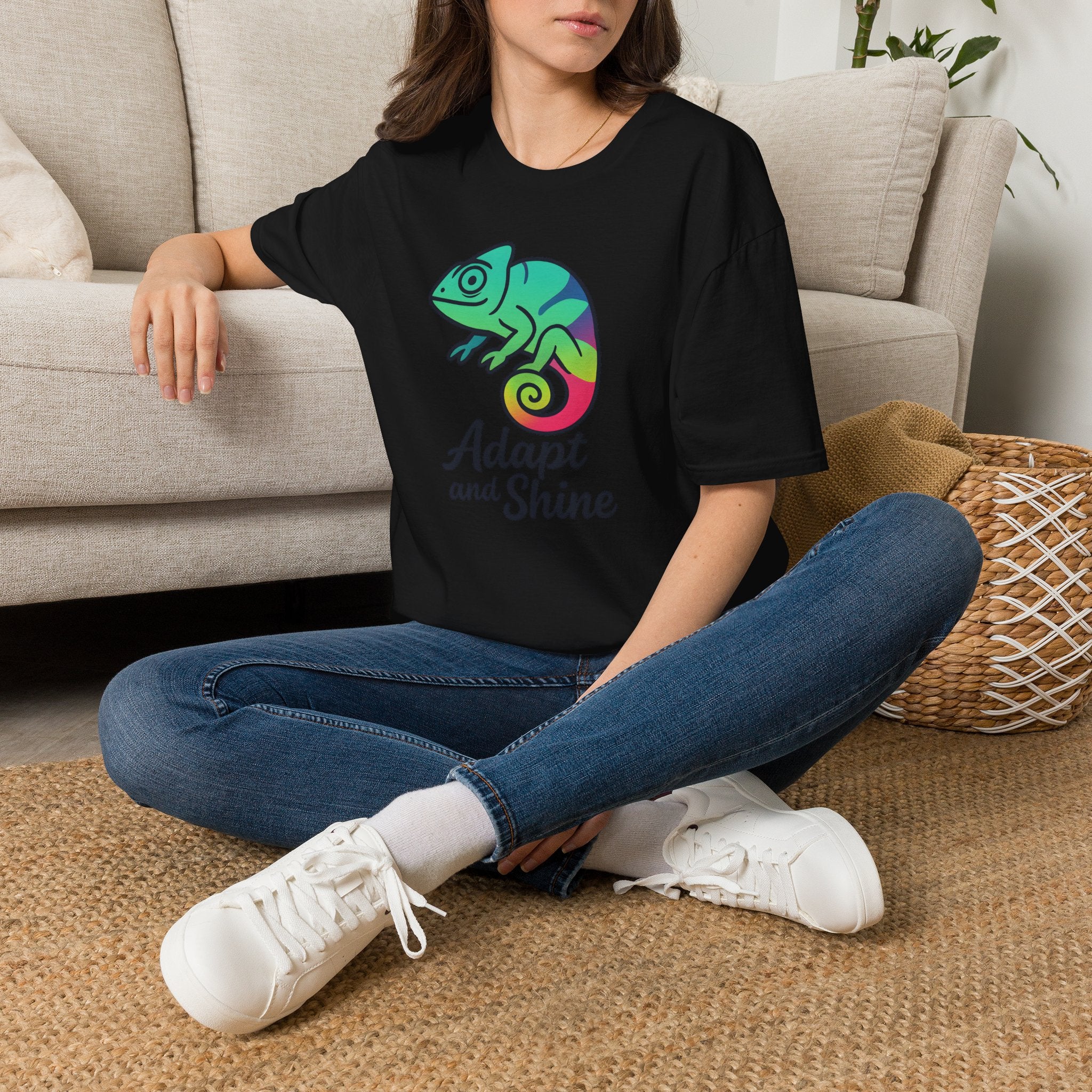 Rainbow Chameleon Logo T-Shirt