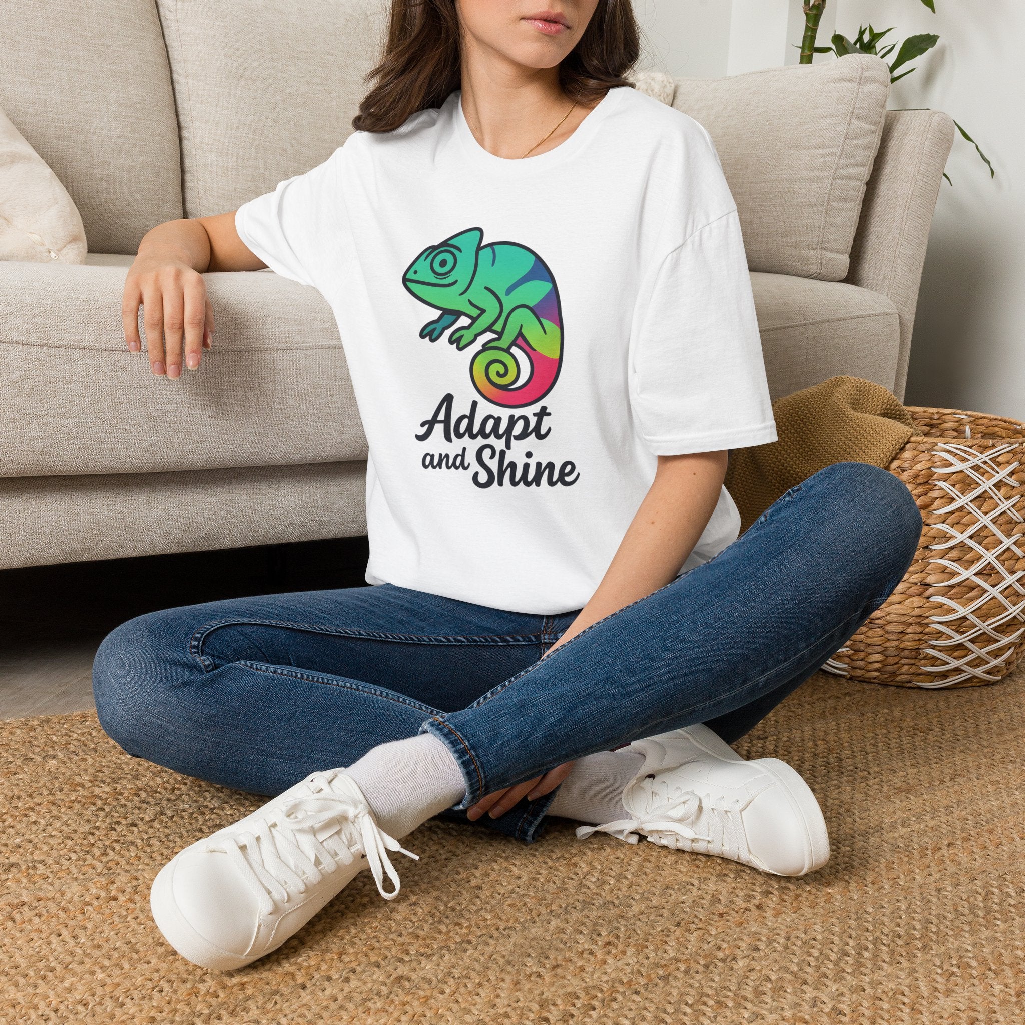 Rainbow Chameleon Logo T-Shirt