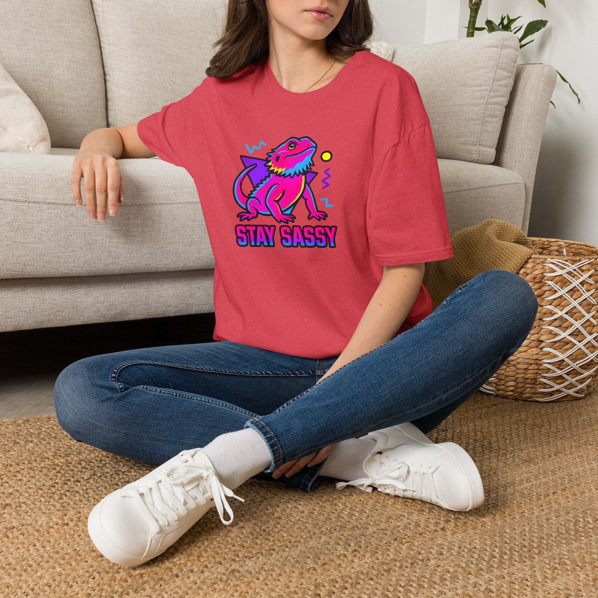 Neon Lizard Illustration T-Shirt