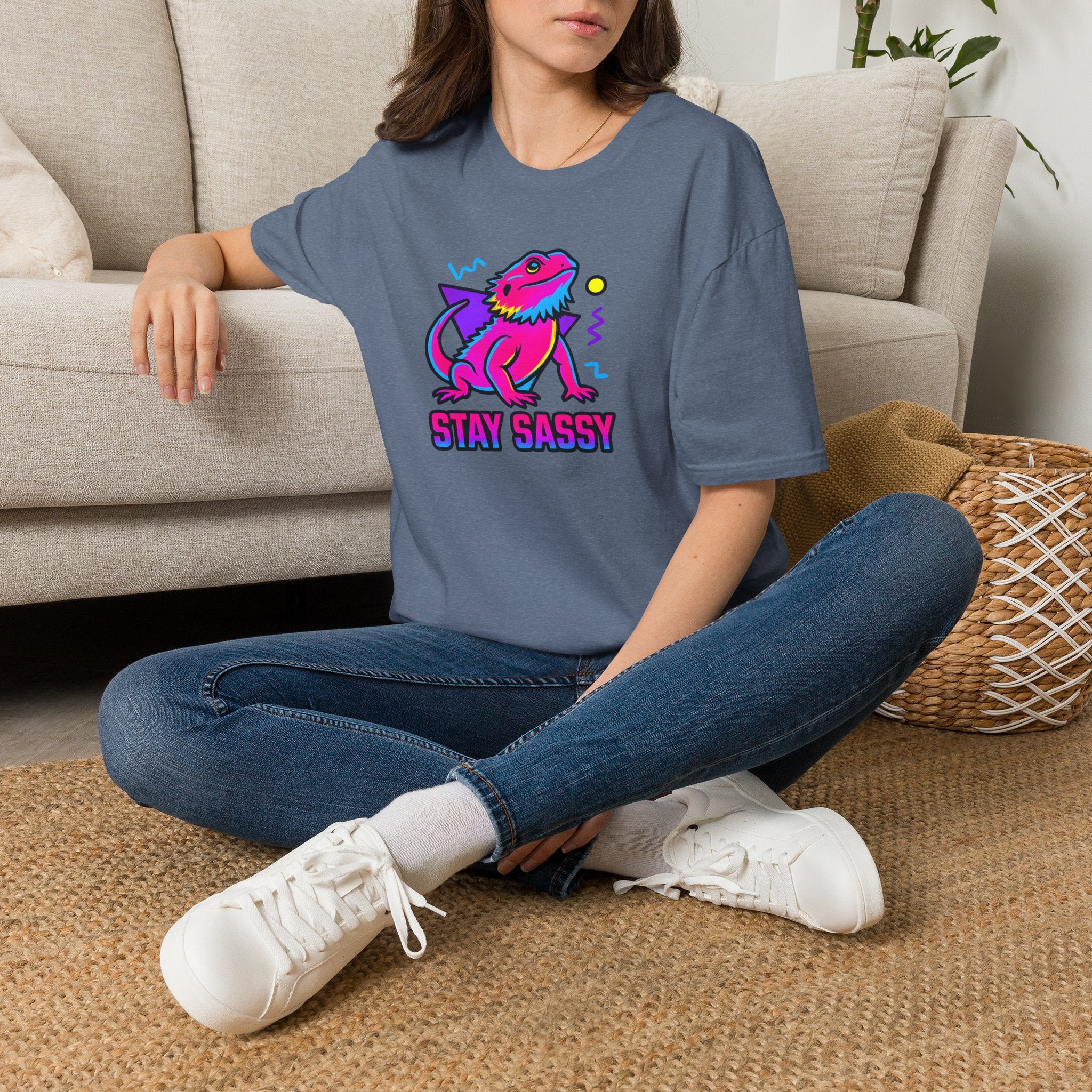Neon Lizard Illustration T-Shirt