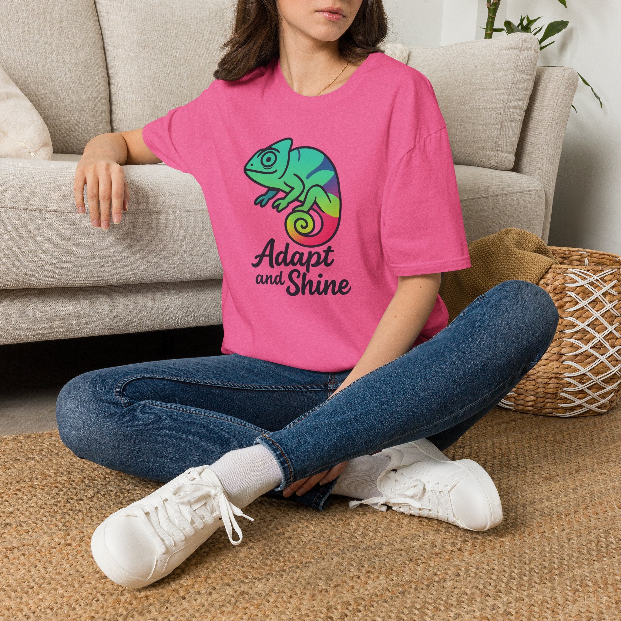 Rainbow Chameleon Logo T-Shirt