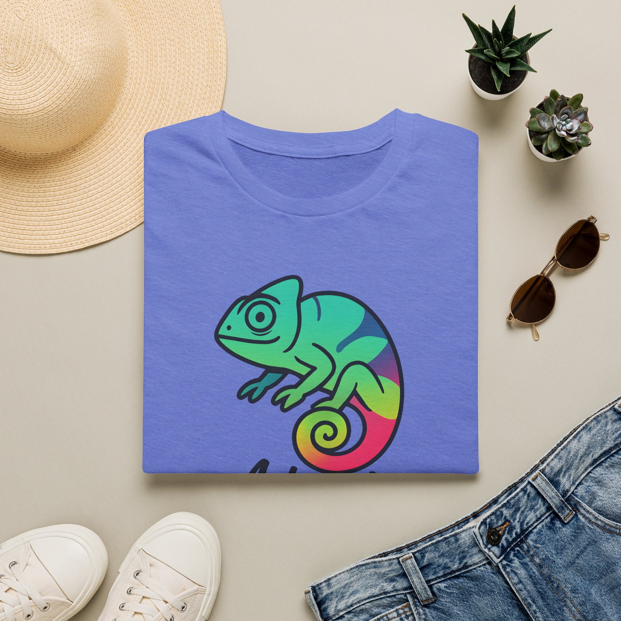 Rainbow Chameleon Logo T-Shirt
