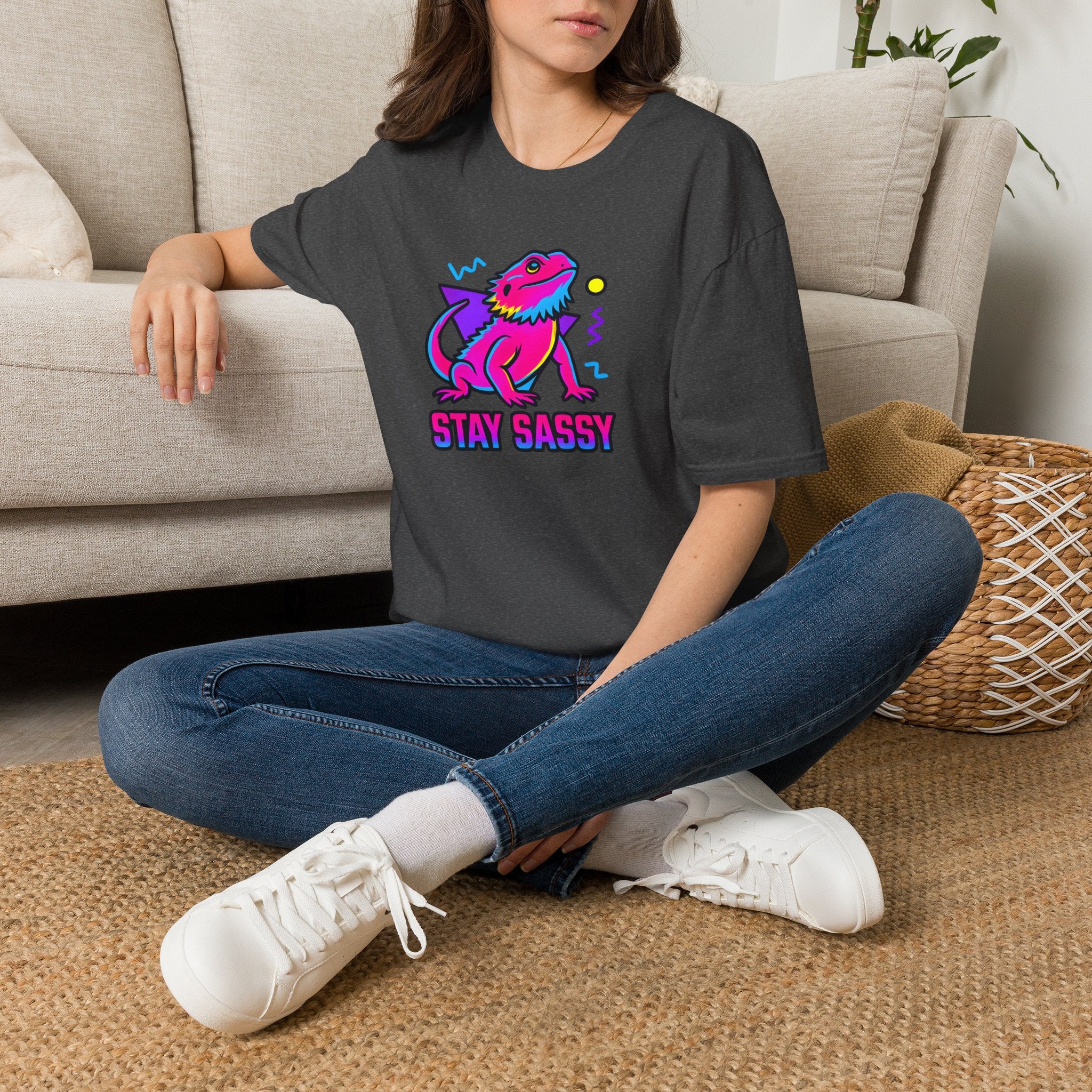 Neon Lizard Illustration T-Shirt