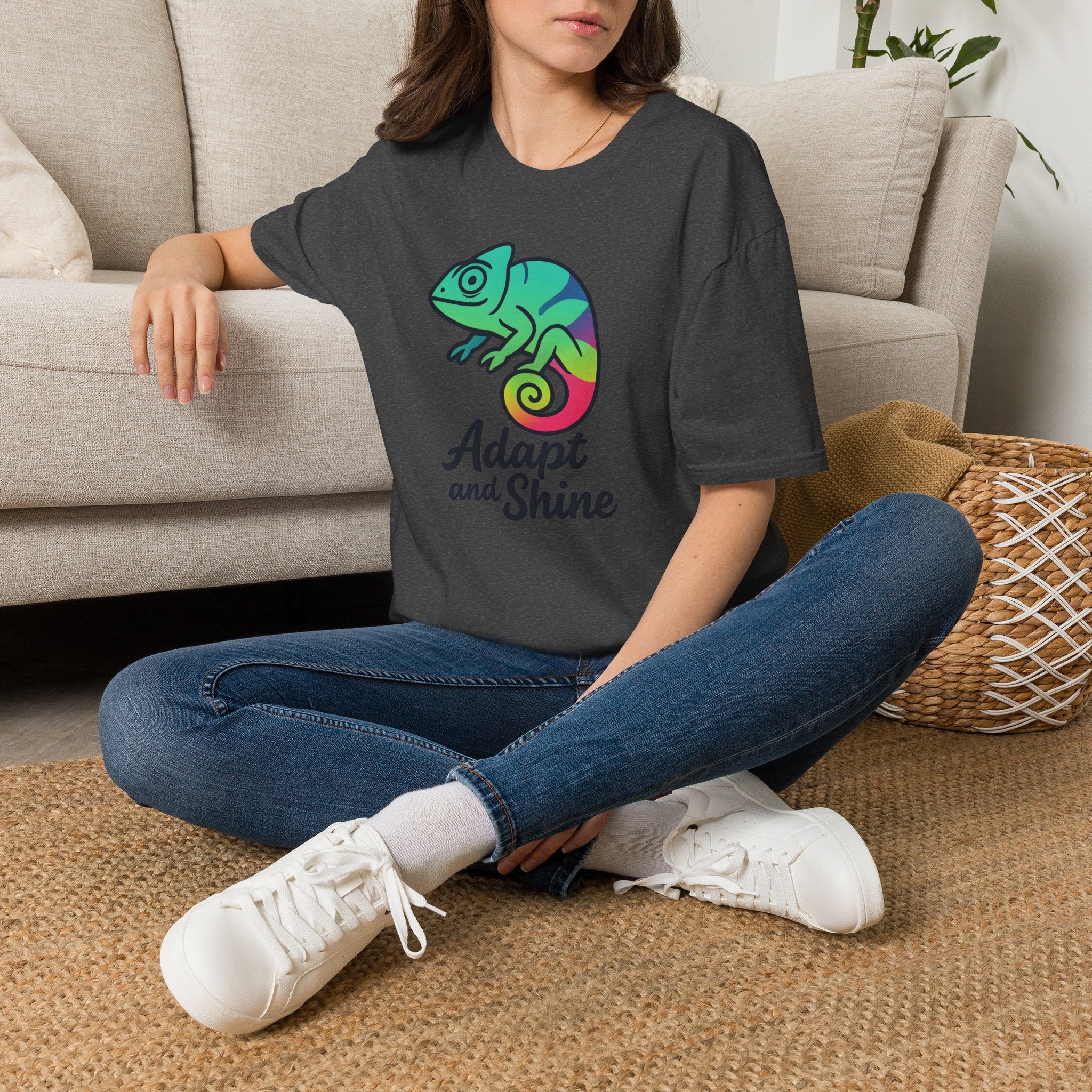 Rainbow Chameleon Logo T-Shirt