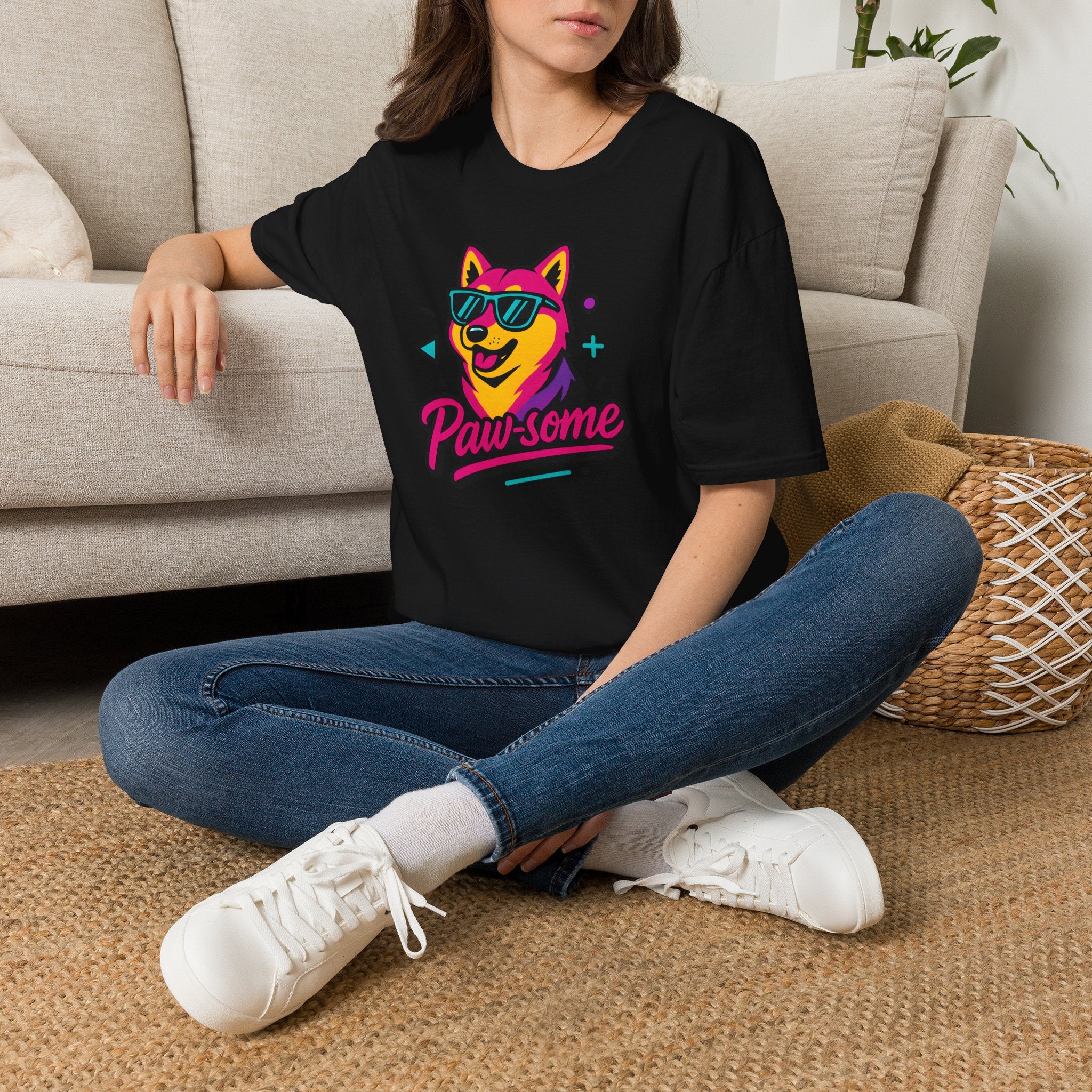 Paw-some Neon Dog T-Shirt