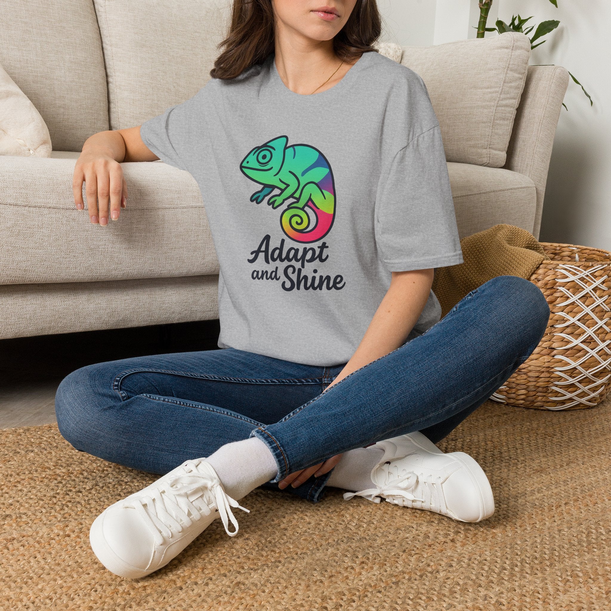 Rainbow Chameleon Logo T-Shirt