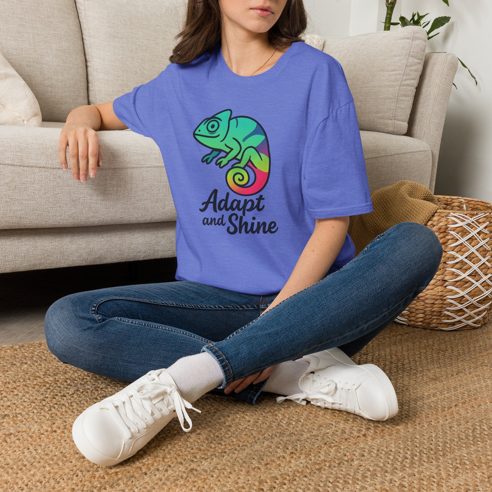 Rainbow Chameleon Logo T-Shirt