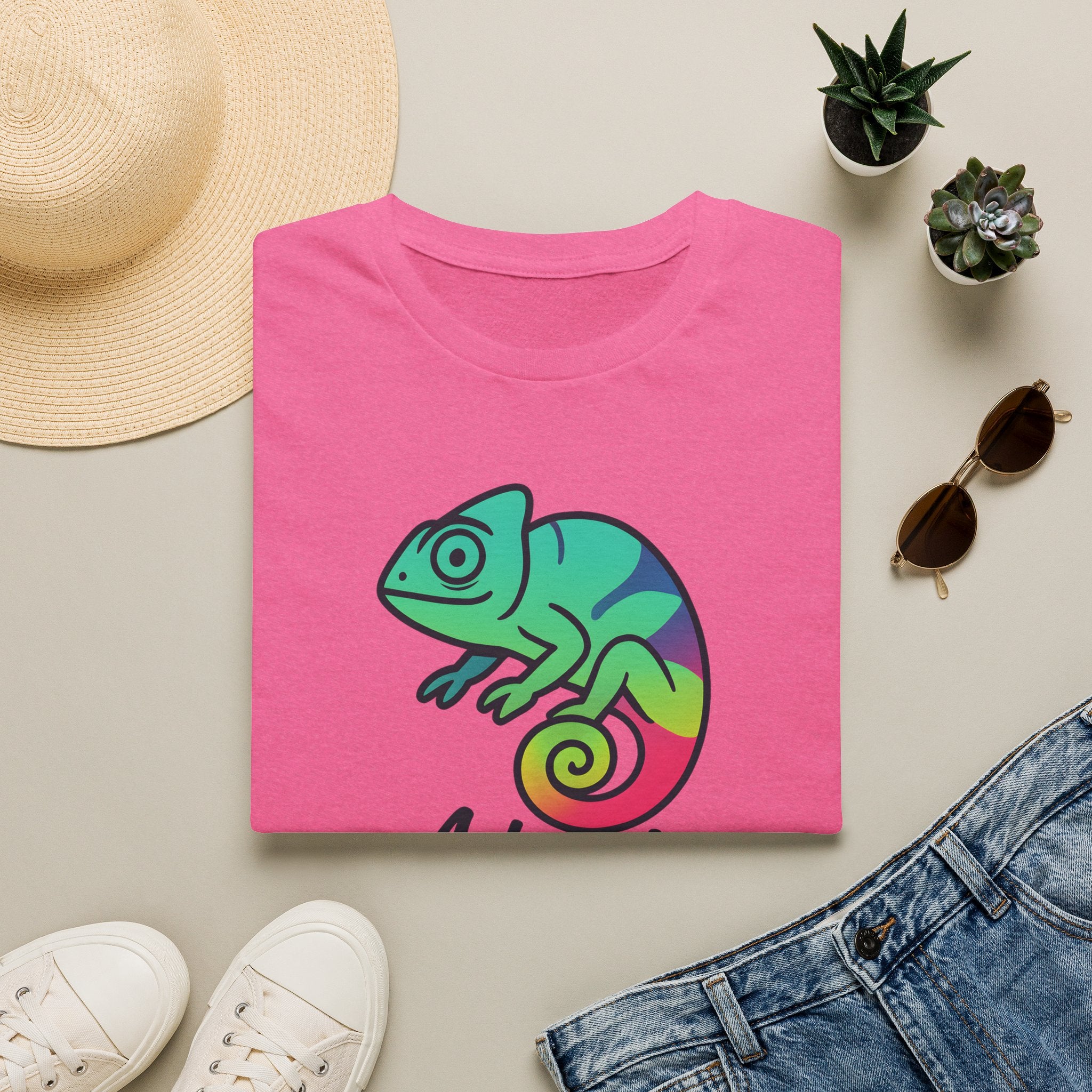 Rainbow Chameleon Logo T-Shirt