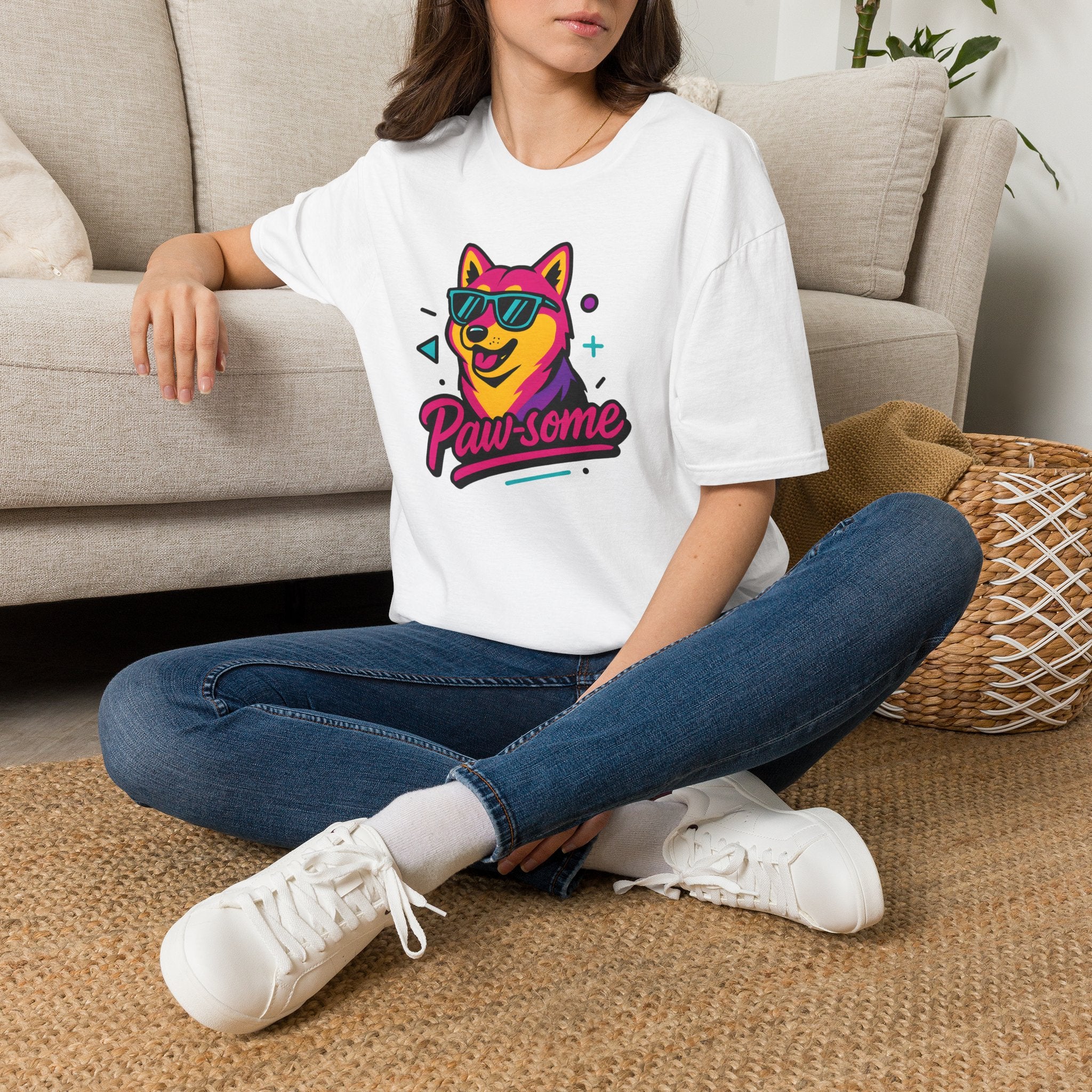 Paw-some Neon Dog T-Shirt