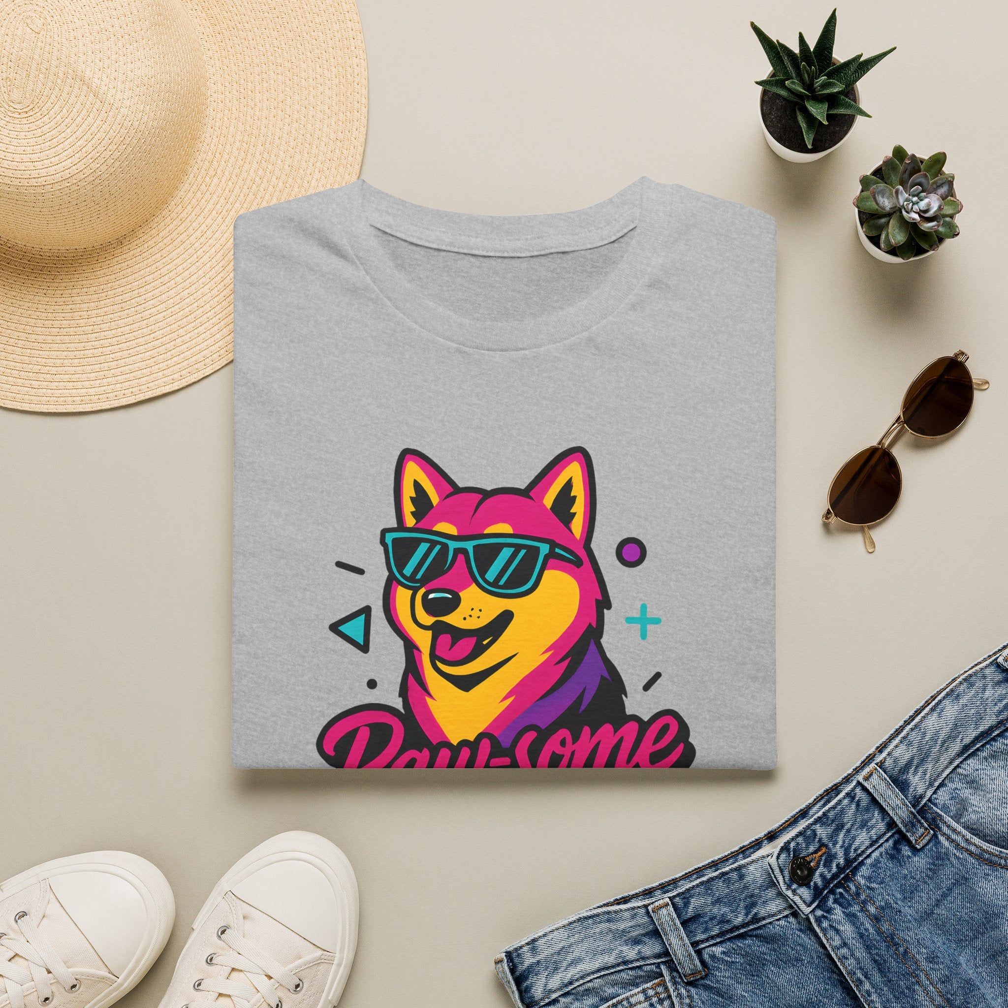 Paw-some Neon Dog T-Shirt