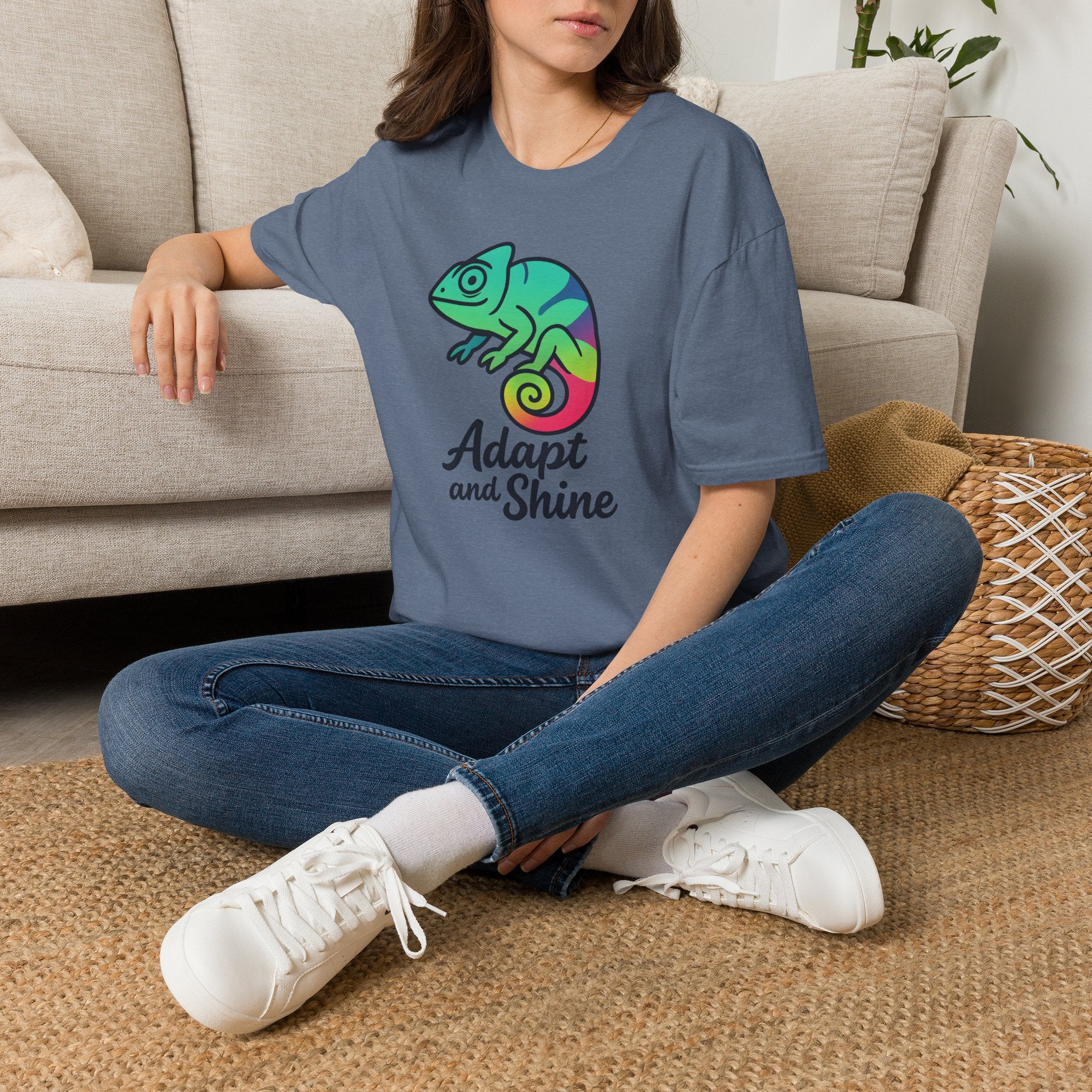 Rainbow Chameleon Logo T-Shirt