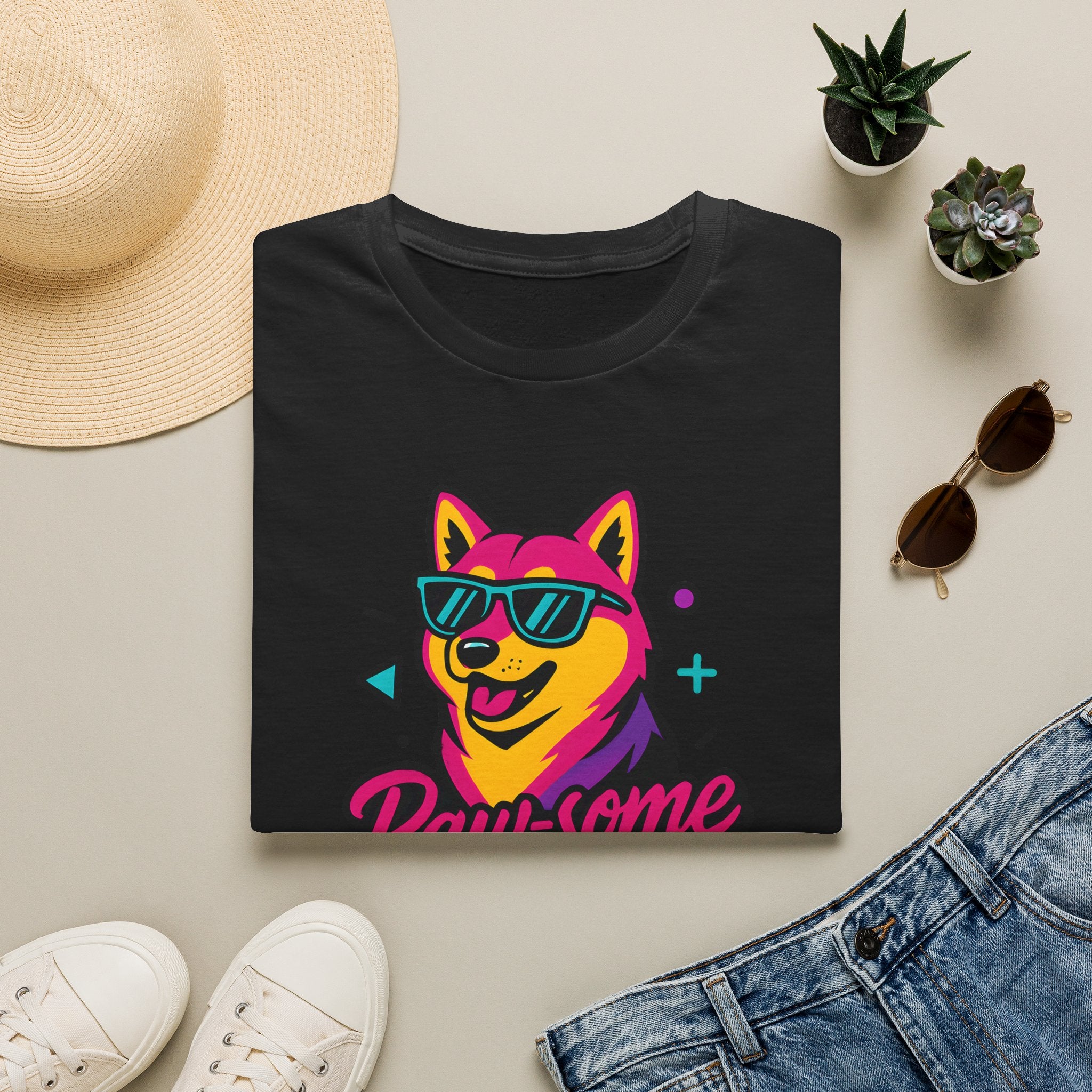 Paw-some Neon Dog T-Shirt