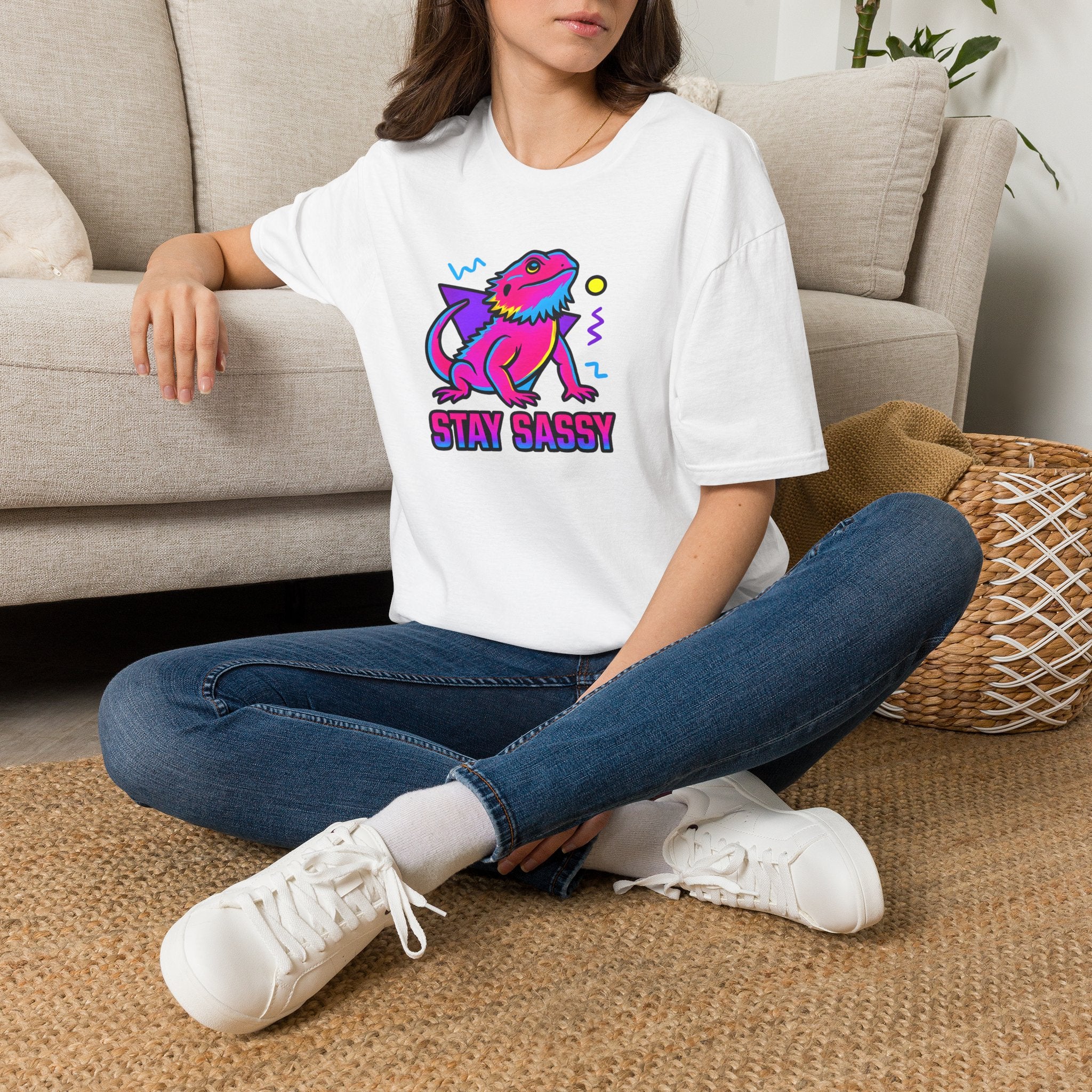 Neon Lizard Illustration T-Shirt